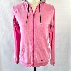 Under Armor zip up Hoodie semi-fitted pink size medium